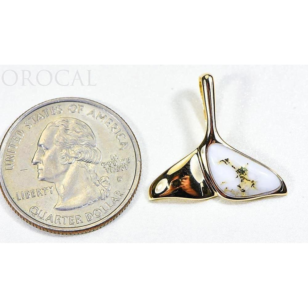 Orocal Gold Quartz Whales Tail Pendant PDLWT30QX-Destination Gold Detectors