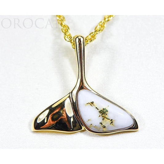 Orocal Gold Quartz Whales Tail Pendant PDLWT30QX-Destination Gold Detectors