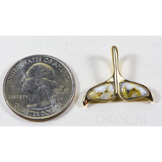 Orocal Gold Quartz Whales Tail Pendant PDLWT8HMQX-Destination Gold Detectors