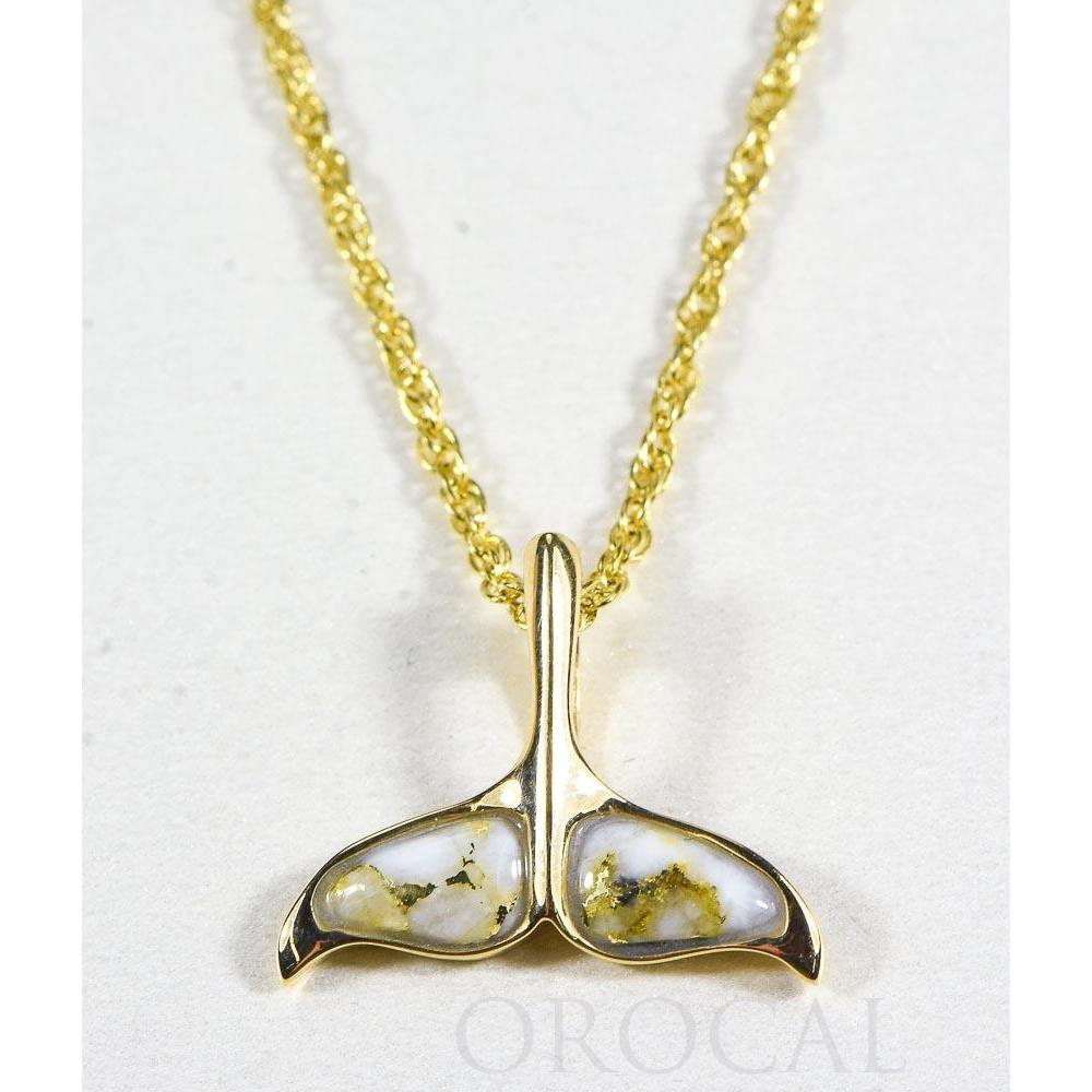 Orocal Gold Quartz Whales Tail Pendant PDLWT8HMQX-Destination Gold Detectors