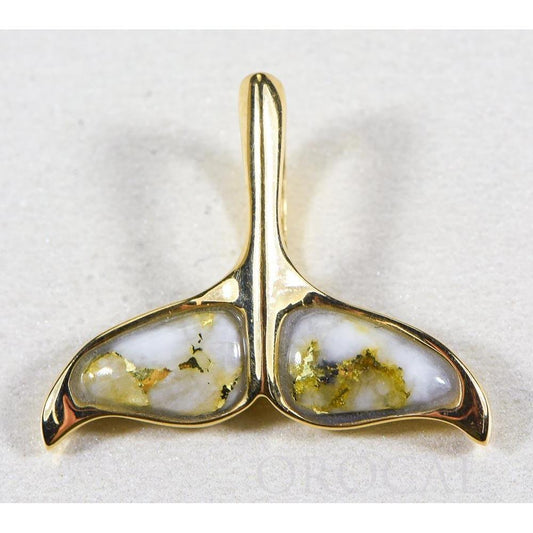 Orocal Gold Quartz Whales Tail Pendant PDLWT8HMQX-Destination Gold Detectors