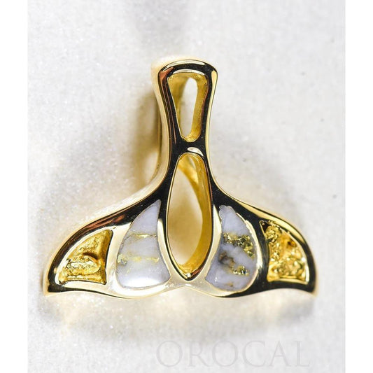 Orocal Gold Quartz Whales Tail Pendant PWT21NQ-Destination Gold Detectors