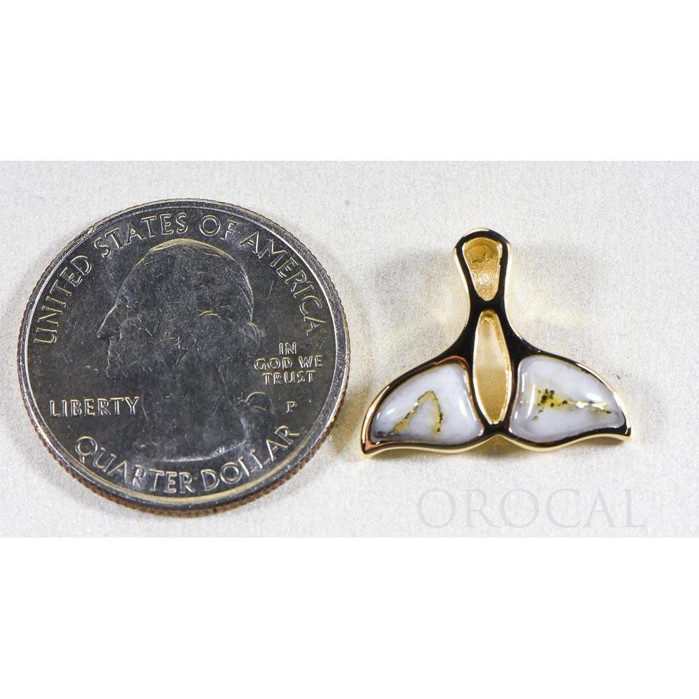 Orocal Gold Quartz Whales Tail Pendant PWT24HQ-Destination Gold Detectors