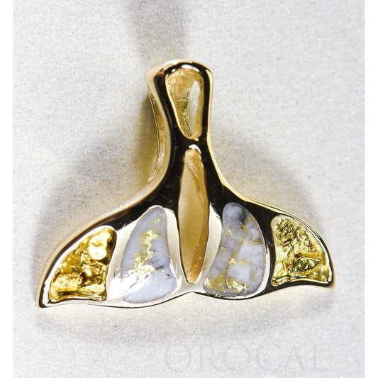 Orocal Gold Quartz Whales Tail Pendant PWT25NQX-Destination Gold Detectors