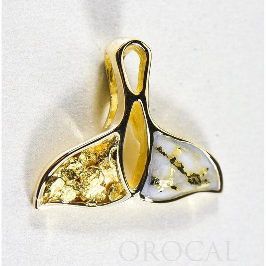 Orocal Gold Quartz Whales Tail Pendant PWT26NQX-Destination Gold Detectors