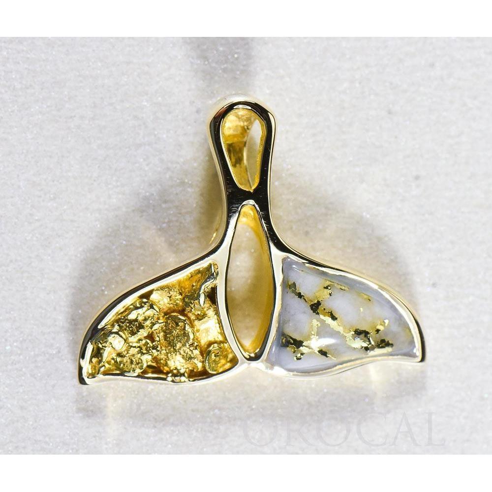 Orocal Gold Quartz Whales Tail Pendant PWT26NQX-Destination Gold Detectors