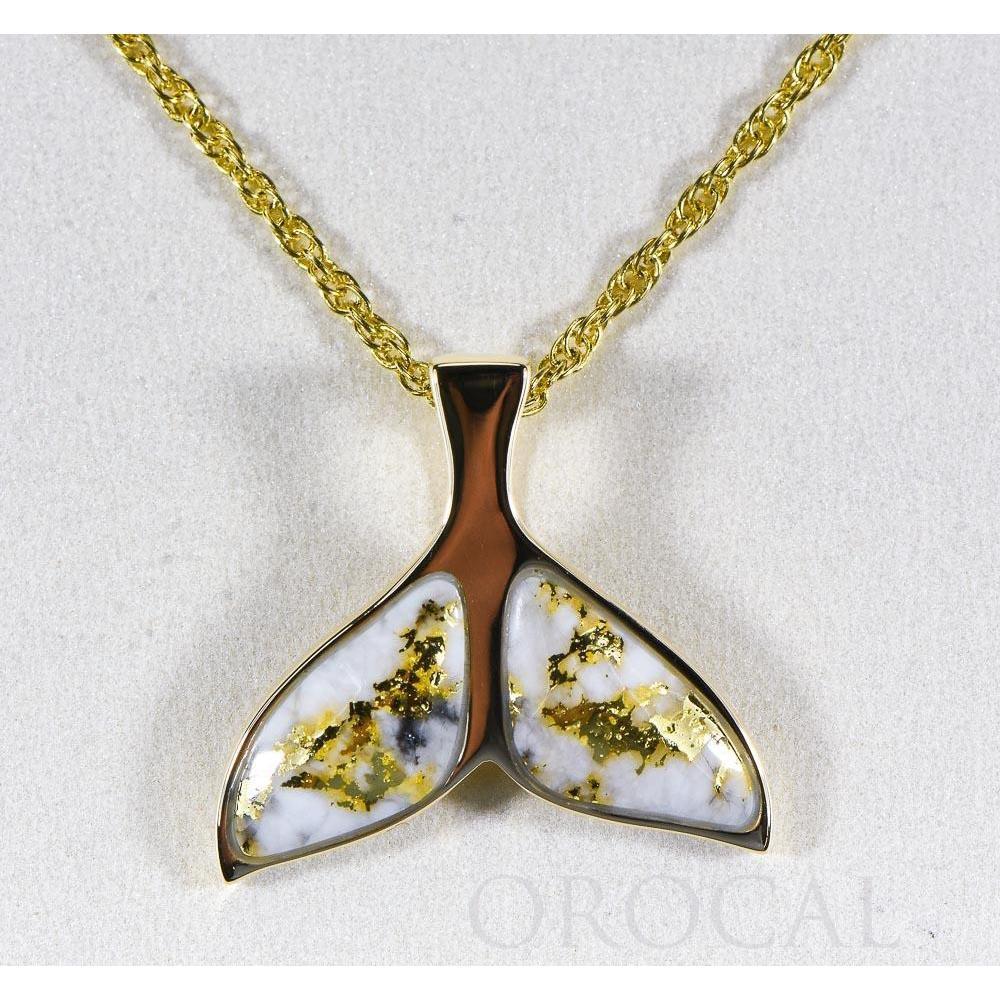 Orocal Gold Quartz Whales Tail Pendant PWT35HQX-Destination Gold Detectors