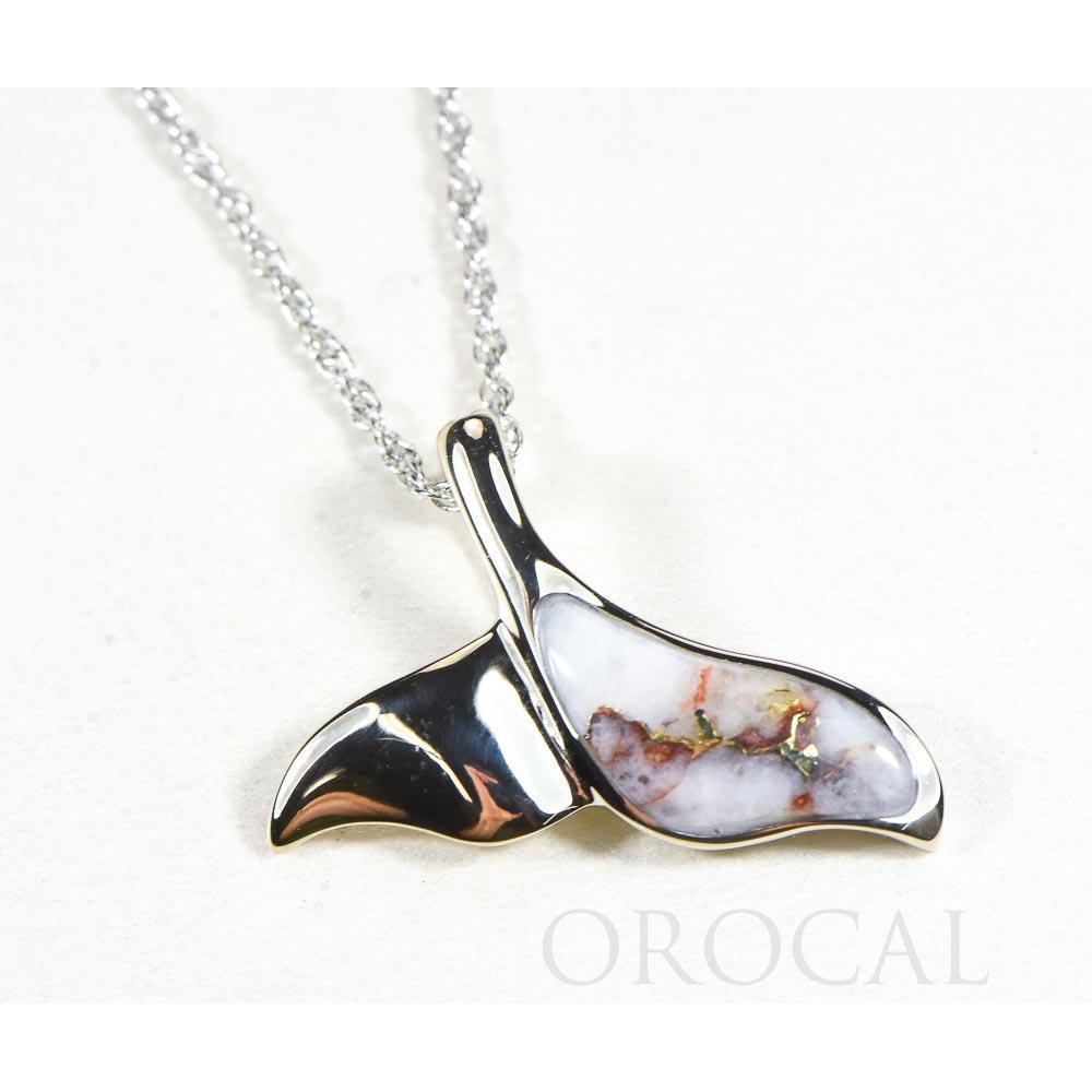 Orocal Gold Quartz Whales Tail Pendant - PWT37QW-Destination Gold Detectors