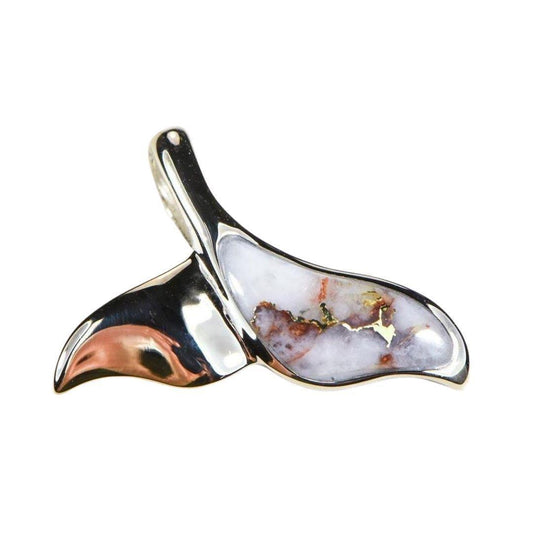 Orocal Gold Quartz Whales Tail Pendant - PWT37QW-Destination Gold Detectors