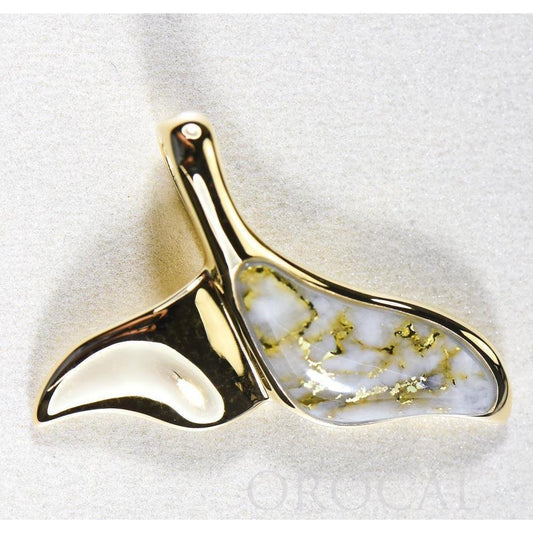 Orocal Gold Quartz Whales Tail Pendant PWT37QX-Destination Gold Detectors