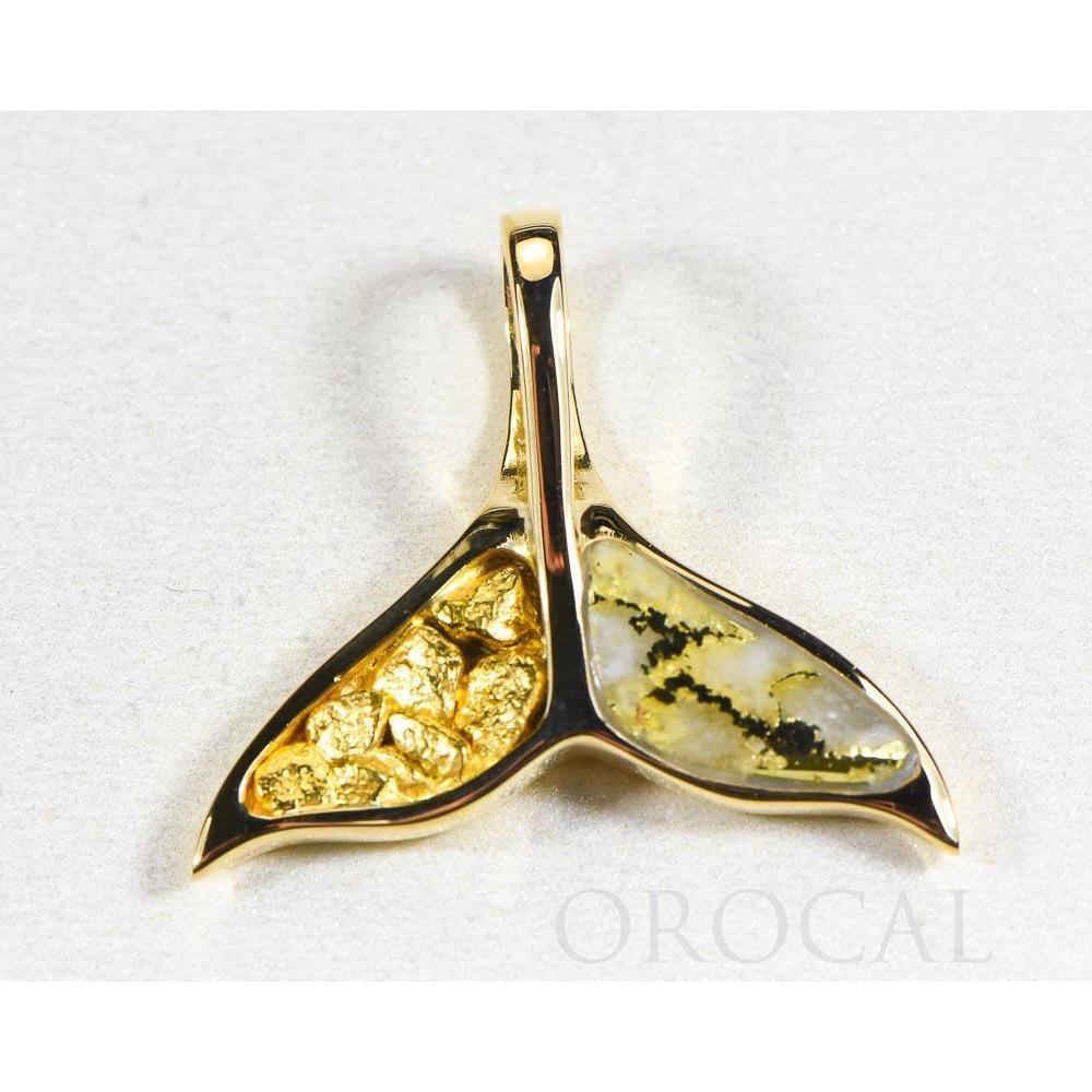 Orocal Gold Quartz Whales Tail Pendant PWT41NQ-Destination Gold Detectors