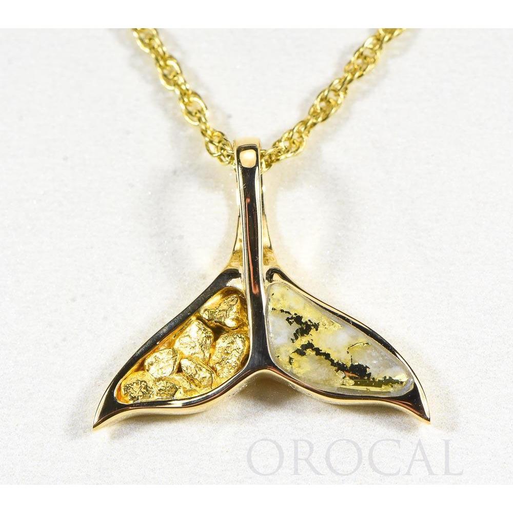 Orocal Gold Quartz Whales Tail Pendant PWT41NQ-Destination Gold Detectors