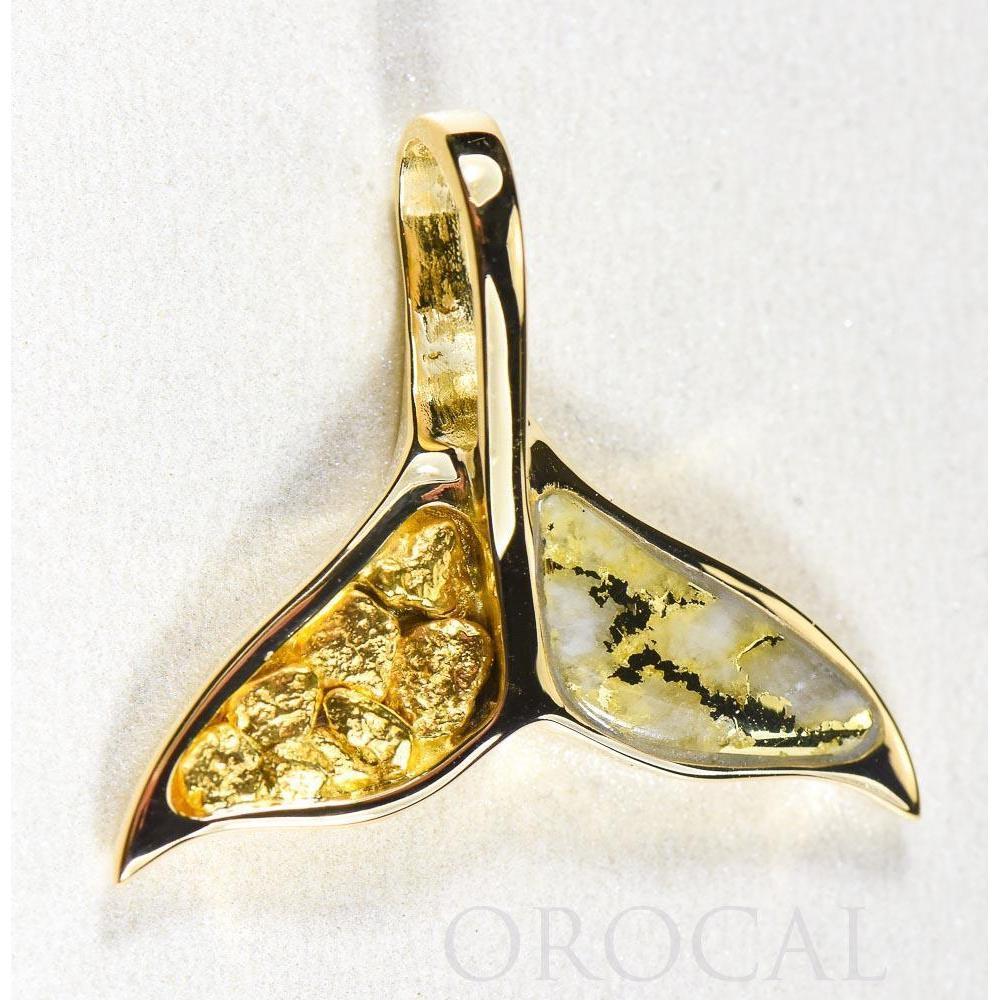 Orocal Gold Quartz Whales Tail Pendant PWT41NQ-Destination Gold Detectors