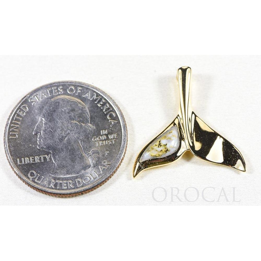 Orocal Gold Quartz Whales Tail Pendant PWT43LQ-Destination Gold Detectors