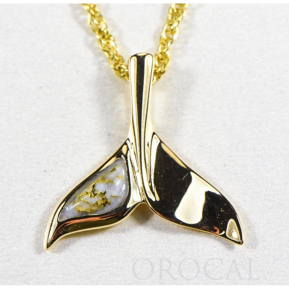 Orocal Gold Quartz Whales Tail Pendant PWT43LQ-Destination Gold Detectors