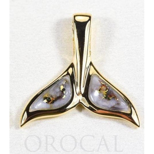 Orocal Gold Quartz Whales Tail Pendant PWT44LQ-Destination Gold Detectors