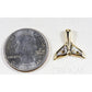 Orocal Gold Quartz Whales Tail Pendant PWT44SQ-Destination Gold Detectors