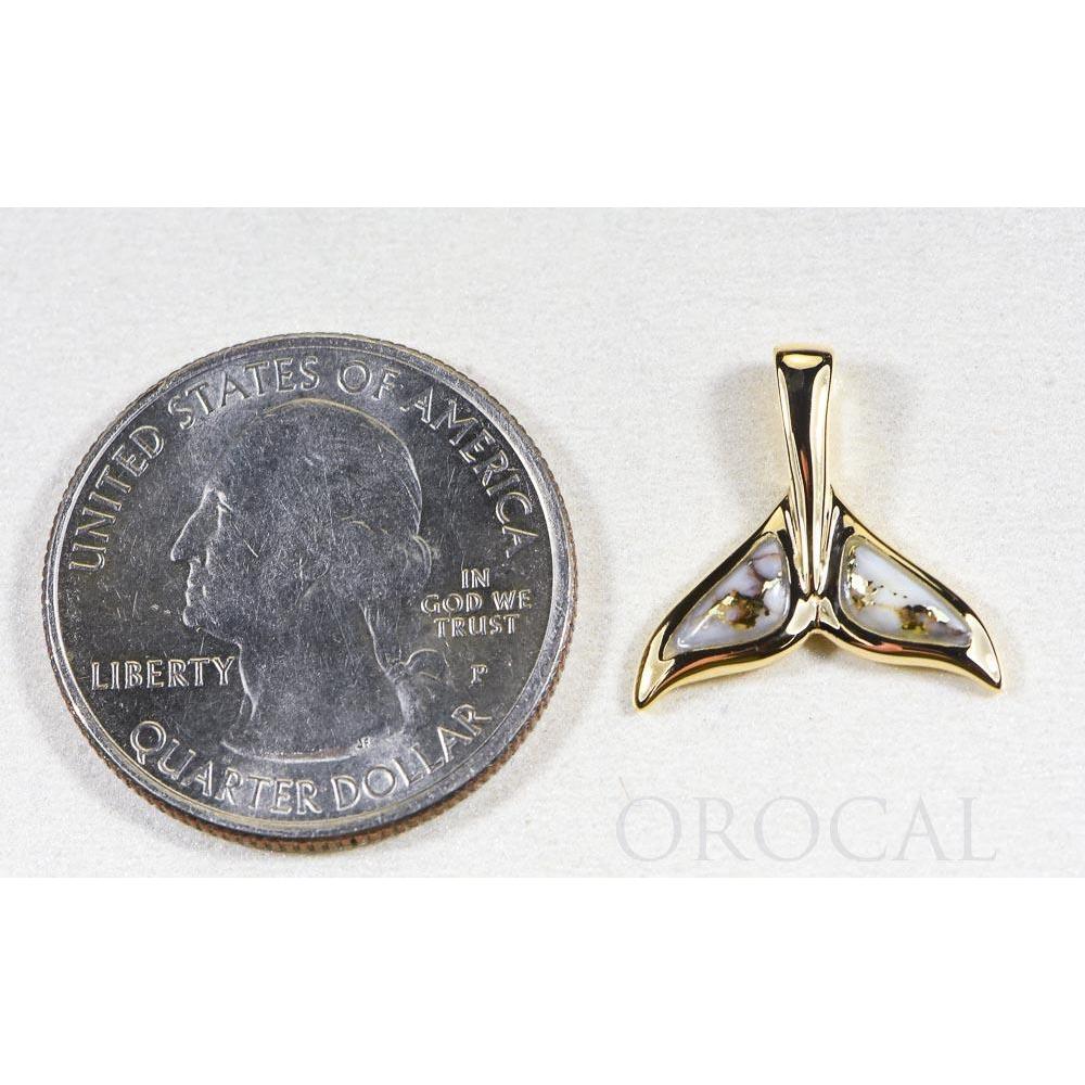 Orocal Gold Quartz Whales Tail Pendant PWT44SQ-Destination Gold Detectors