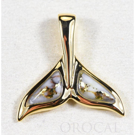 Orocal Gold Quartz Whales Tail Pendant PWT44SQ-Destination Gold Detectors