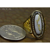 Orocal Gold Quartz and Gold Nuggets Ladies Ring with Diamonds RLL923D60Q-Destination Gold Detectors