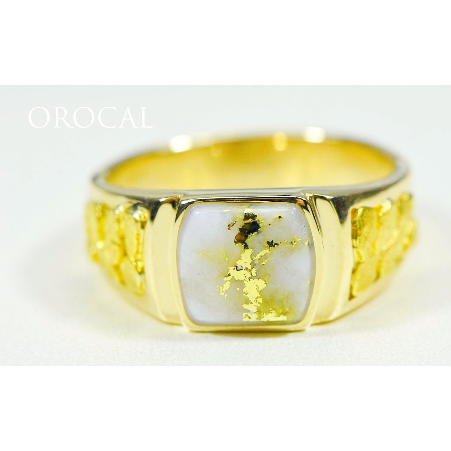 Orocal Gold Quartz with Gold Nuggets Ladies Ring RLL1075NQ-Destination Gold Detectors