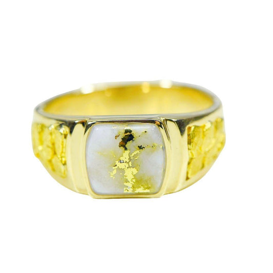 Orocal Gold Quartz with Gold Nuggets Ladies Ring RLL1075NQ-Destination Gold Detectors