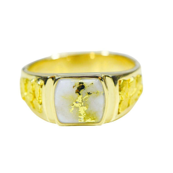 Orocal Gold Quartz with Gold Nuggets Ladies Ring RLL1075NQ-Destination Gold Detectors