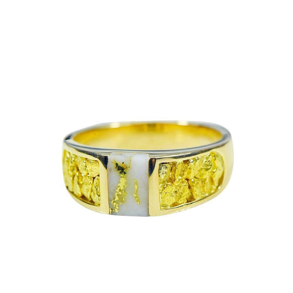 Orocal Gold Quartz with Gold Nuggets Ladies Ring RLL1359NQ-Destination Gold Detectors