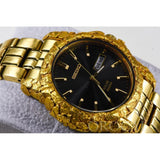Orocal Seiko Solar Gold Nugget Inlay Watch-Destination Gold Detectors