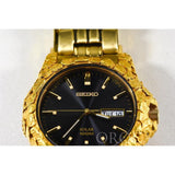 Orocal Seiko Solar Gold Nugget Inlay Watch-Destination Gold Detectors