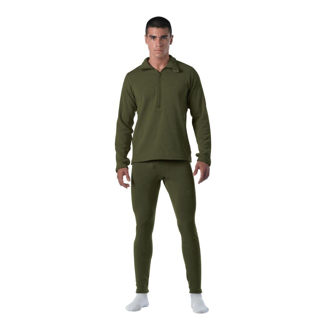 Rothco ECWCS Gen III Mid-Weight Underwear Top (Level II) - Olive Drab-Destination Gold Detectors