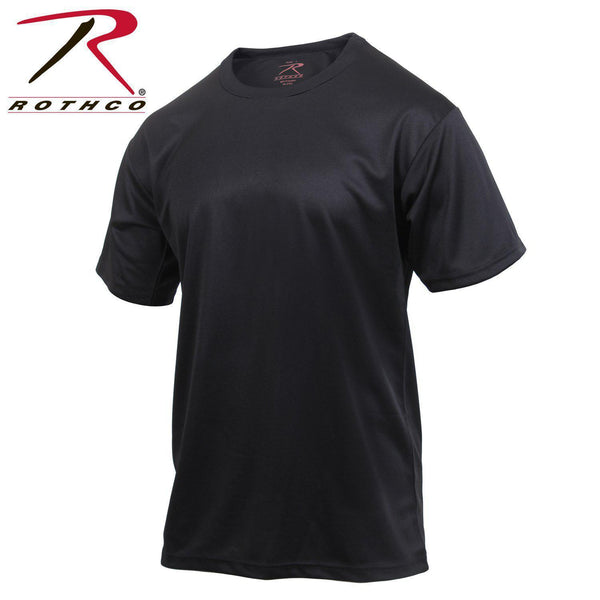 Rothco Quick Dry Moisture Wicking T-Shirt Black-Destination Gold Detectors