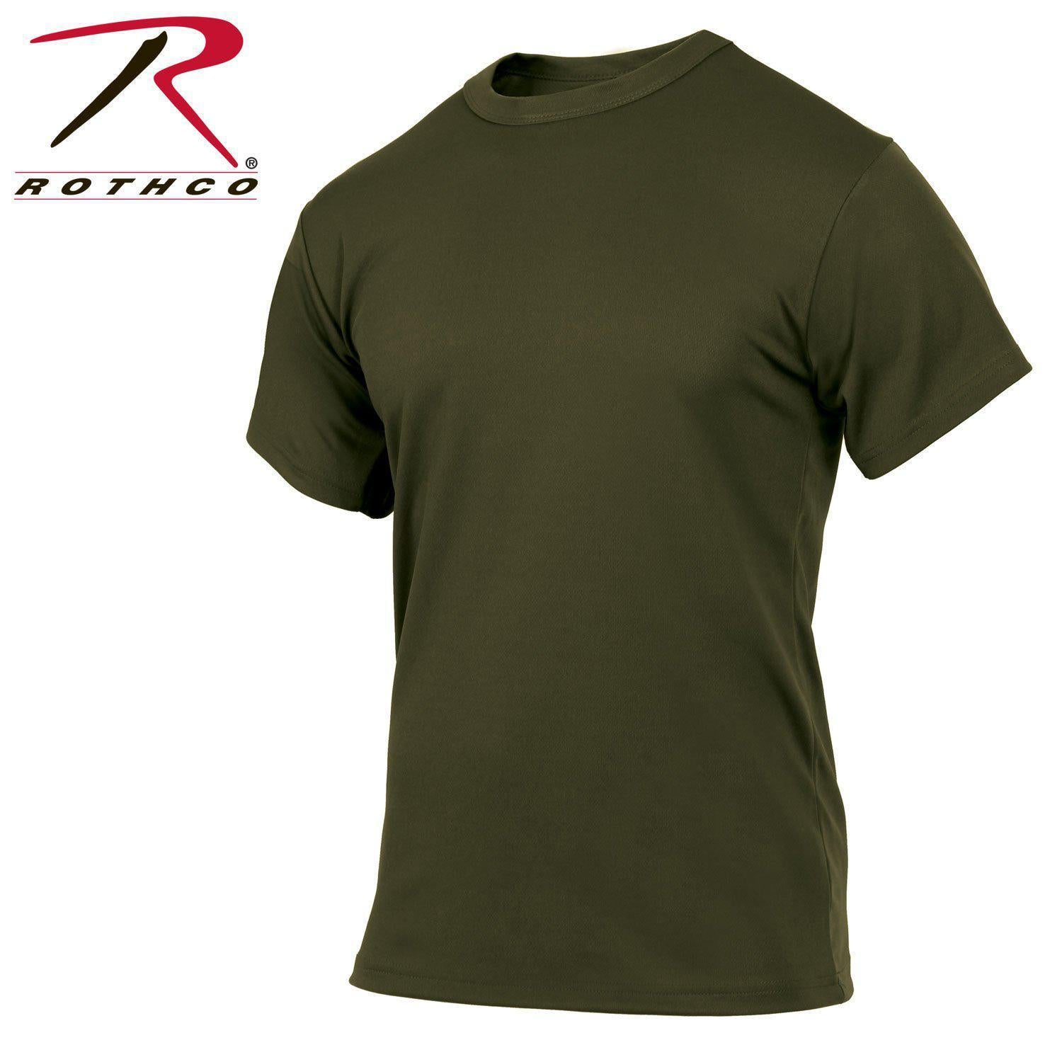 Rothco Quick Dry Moisture Wicking T-Shirt Olive Drab-Destination Gold Detectors