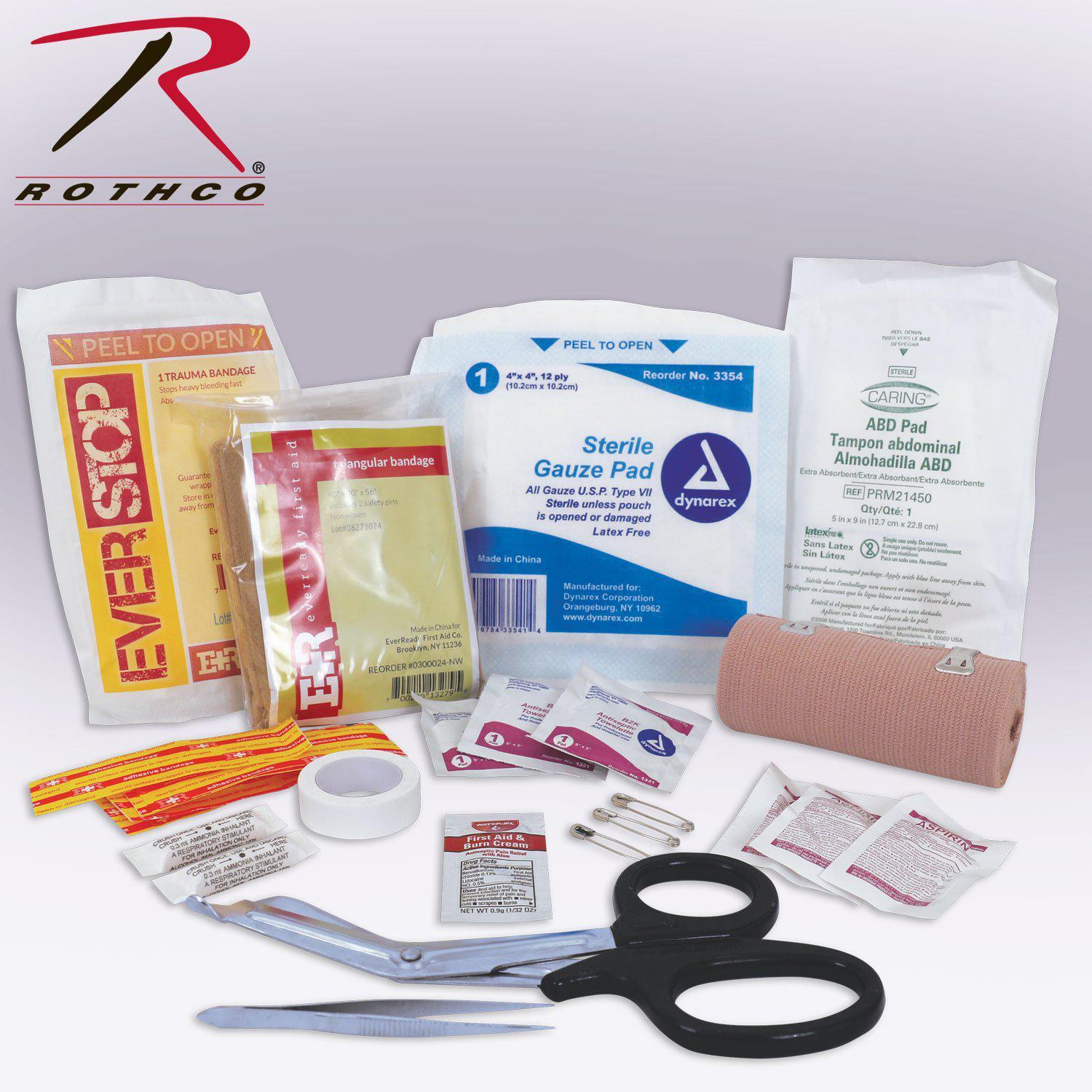 Rothco Tactical Trauma First Aid Kit Contents-Destination Gold Detectors