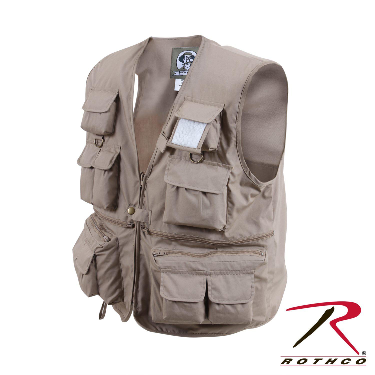 Rothco Uncle Milty Travel Vest Khaki-Destination Gold Detectors