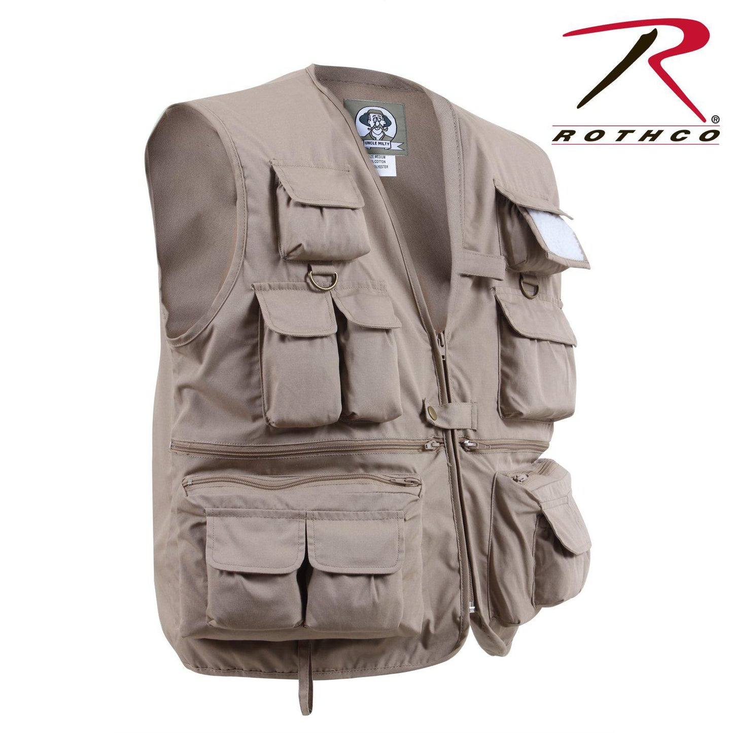Rothco Uncle Milty Travel Vest Khaki-Destination Gold Detectors