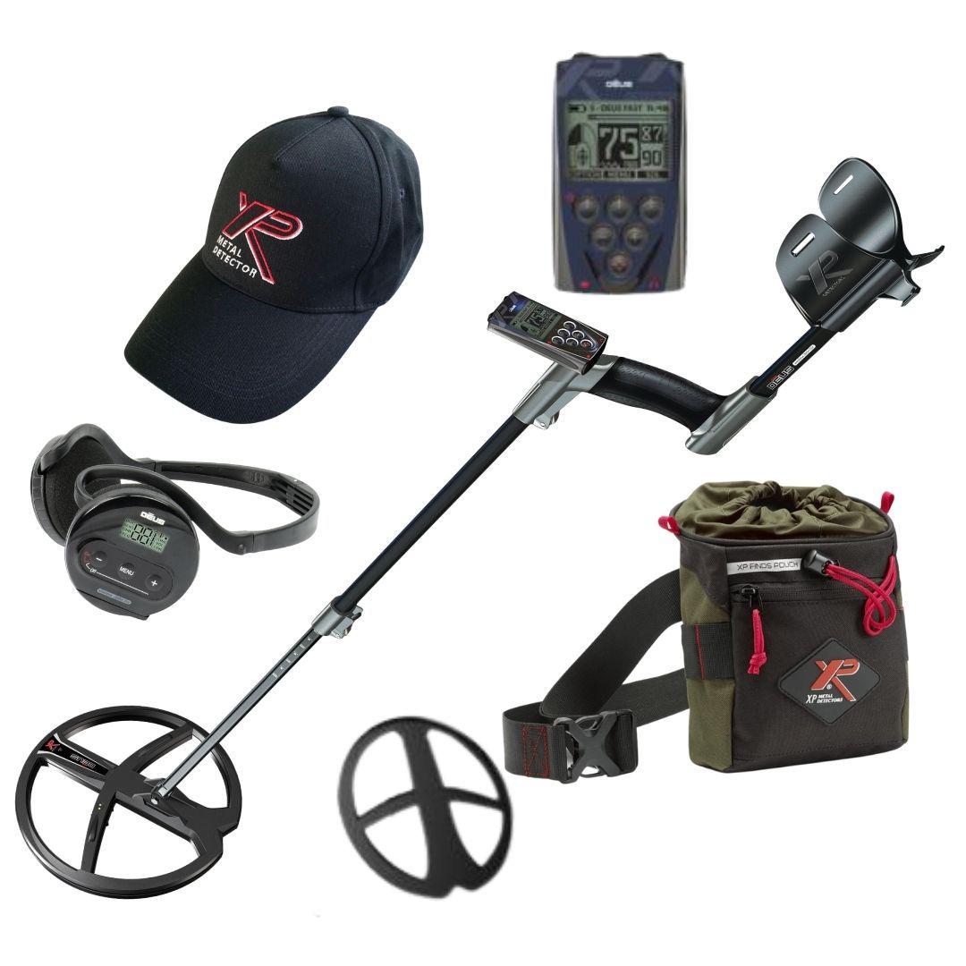 XP DEUS Metal Detector Full 9" Coil RC & WS4 - X35 + XP Cap + XP Pouch-Destination Gold Detectors